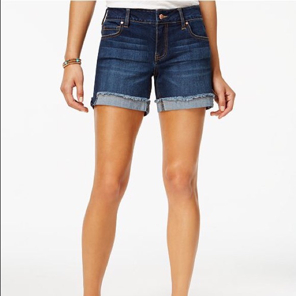 Celebrity Pink Denim Juniors Cuffed Shorts - Picture 1 of 3